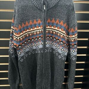 Stetson Charcoal with western Aztec pattern cotton and wool blend